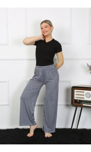 Moda Çizgi Kadın Bol Paça Penye Alt Üst Takım 5504