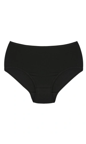 Moda Çizgi Kadın Büyük Beden Külot Siyah 40264