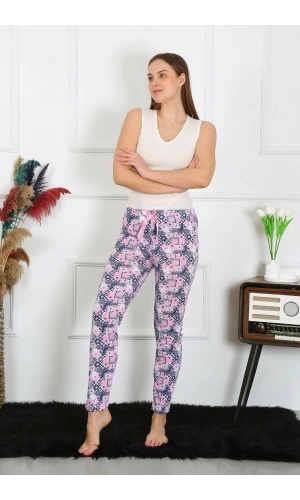 Moda Çizgi Kadın Pamuklu Tek Alt Pijama 27519