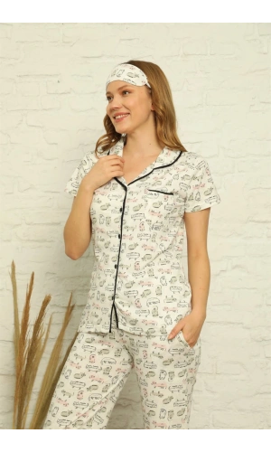 Moda Çizgi Kadın Penye Pijama
