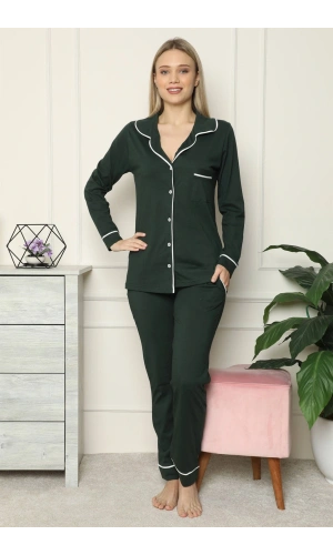 Moda Çizgi Kadın Penye Pijama