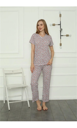 Moda Çizgi Kadın Penye Pijama Takım 4166