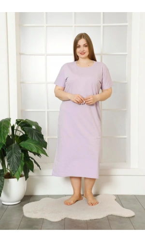 Moda Çizgi Kadın Uzun Kol Anne Gecelik 1313 Lila