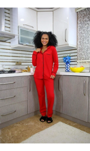 Moda Çizgi Kadın Yılbaşı 2li Özel Kalp Kutulu Slip - Pijama Hediye Seti 20244