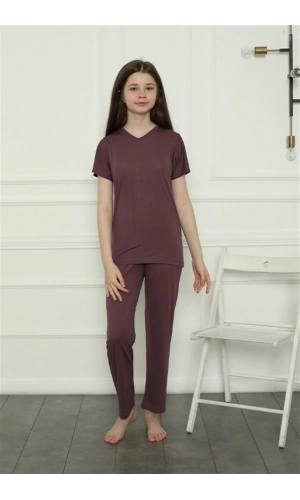 Moda Çizgi Kız Çocuk Penye Pijama Takım 20399