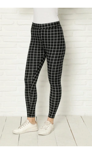 Moda Çizgi Penye Likralı Tayt 5878