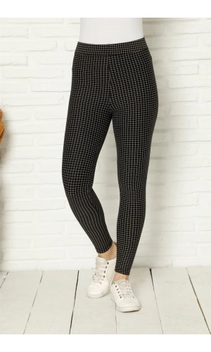 Moda Çizgi Penye Likralı Tayt 5883