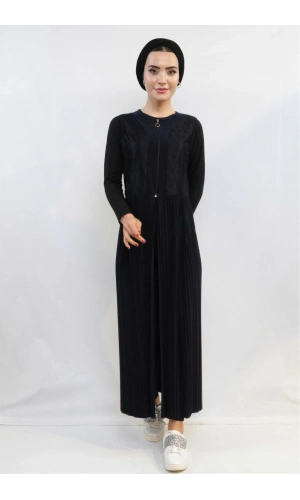 Moda Çizgi Piliseli Yelek Mc714 Lacivert