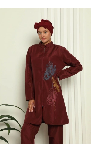 Moda Çizgi Tam Tesettür Çiçek Baskılı Mayo 31016