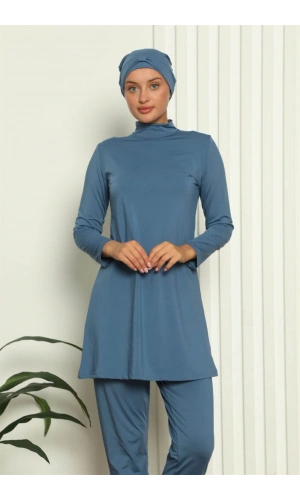 Moda Çizgi Tam Tesettür Likralı Mayo 31050