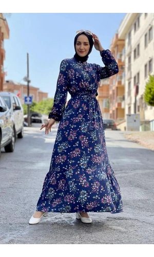 Moda Çizgi Tesettür Elbise