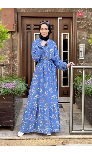 Moda Çizgi Tesettür Elbise