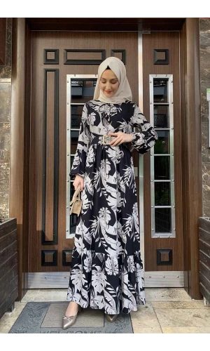 Moda Çizgi Tesettür Elbise