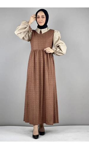 Moda Çizgi Tesettür Elbise