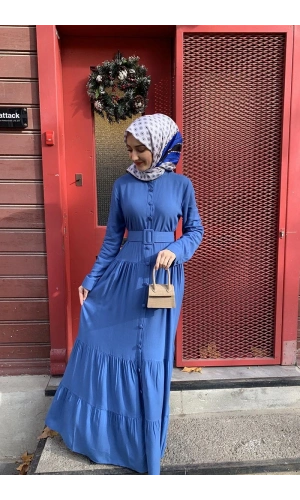 Moda Çizgi Tesettür Elbise