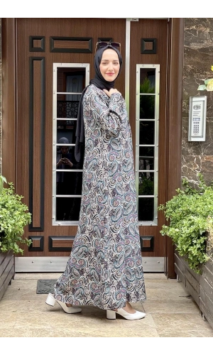 Moda Çizgi Tesettür Elbise