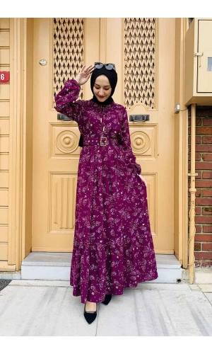 Moda Çizgi Tesettür Elbise