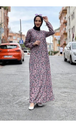 Moda Çizgi Tesettür Elbise