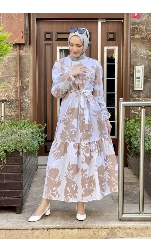 Moda Çizgi Tesettür Elbise