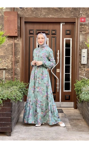 Moda Çizgi Tesettür Elbise