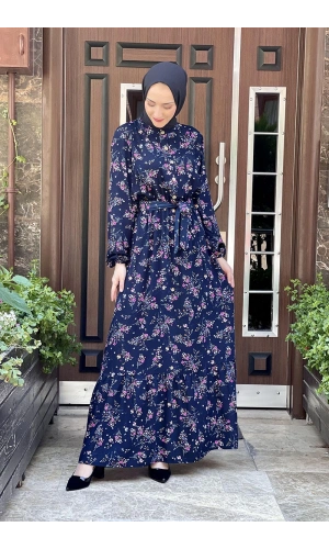 Moda Çizgi Tesettür Elbise