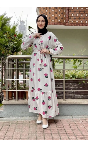 Moda Çizgi Tesettür Elbise