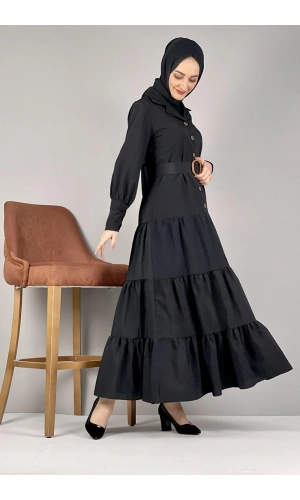 Moda Çizgi Tesettür Elbise