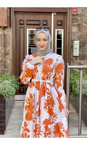 Moda Çizgi Tesettür Elbise