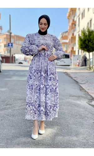 Moda Çizgi Tesettür Elbise