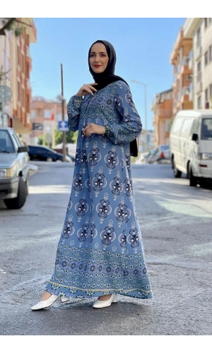 Moda Çizgi Tesettür Elbise
