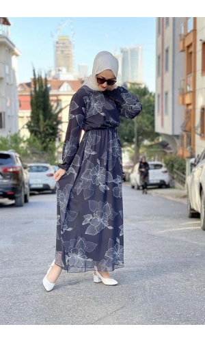 Moda Çizgi Tesettür Elbise