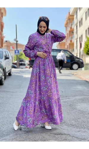 Moda Çizgi Tesettür Elbise