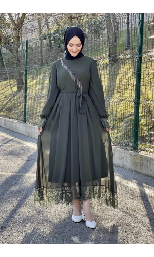 Moda Çizgi Tesettür Elbise