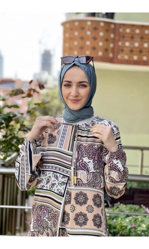 Moda Çizgi Tesettür Elbise