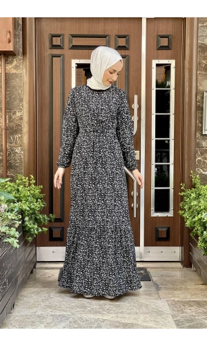 Moda Çizgi Tesettür Elbise