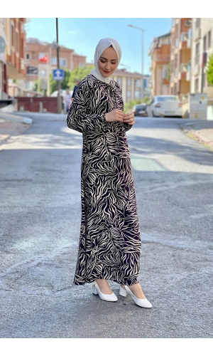 Moda Çizgi Tesettür Elbise