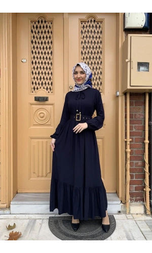 Moda Çizgi Tesettür Elbise