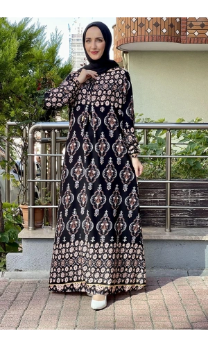 Moda Çizgi Tesettür Elbise