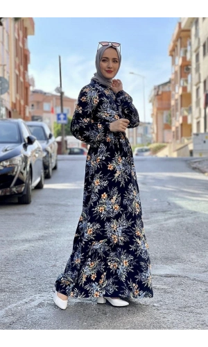 Moda Çizgi Tesettür Elbise