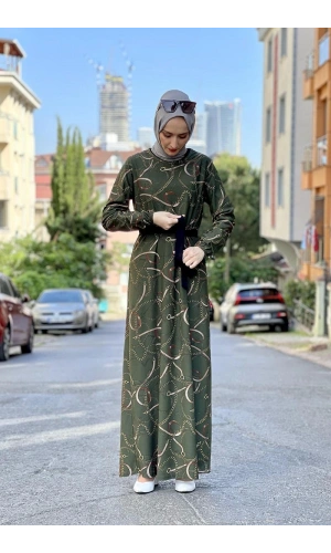Moda Çizgi Tesettür Elbise