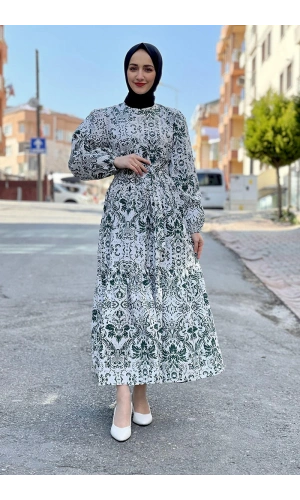 Moda Çizgi Tesettür Elbise