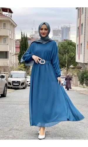 Moda Çizgi Tesettür Elbise