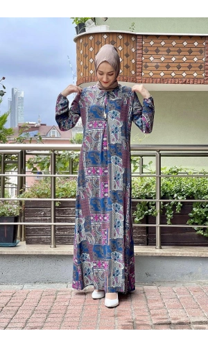 Moda Çizgi Tesettür Elbise