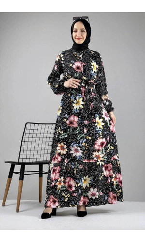 Moda Çizgi Tesettür Elbise