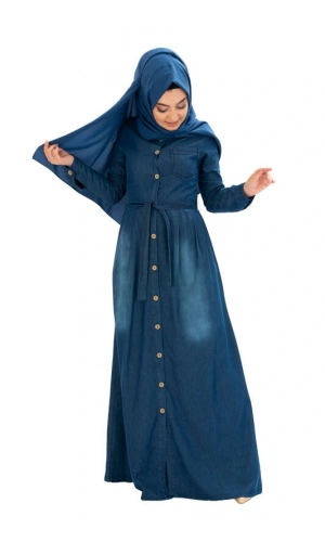 Moda Çizgi Tesettür Elbise