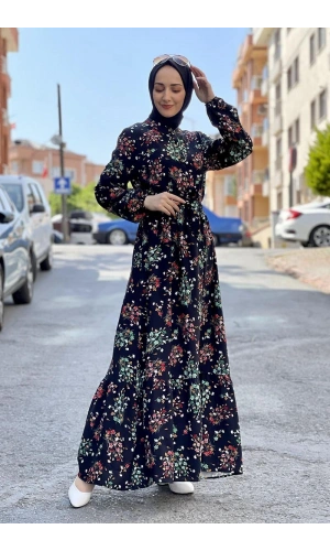 Moda Çizgi Tesettür Elbise