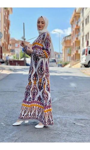 Moda Çizgi Tesettür Elbise