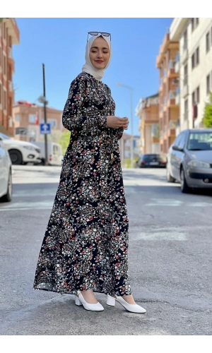 Moda Çizgi Tesettür Elbise