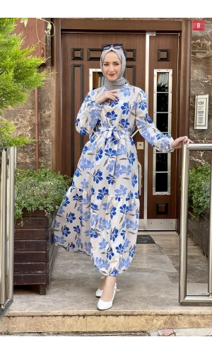 Moda Çizgi Tesettür Elbise