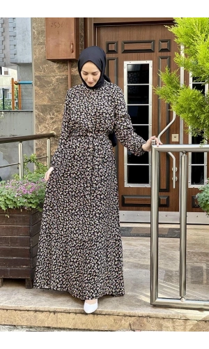 Moda Çizgi Tesettür Elbise